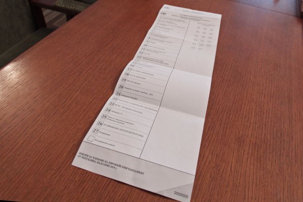 
	ЦИК показа бюлетината за ервоизборите на 26 май 2019 г.&nbsp;Снимка: Димитър Кьосемарлиев, Investor Media Group
