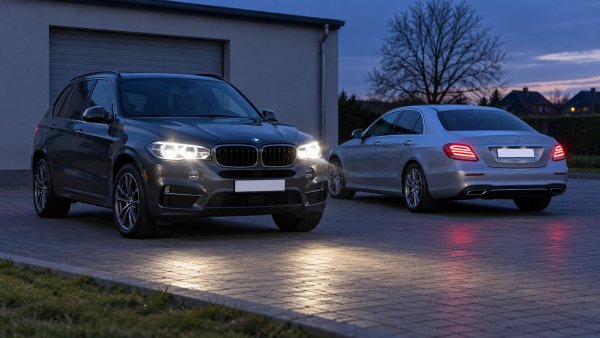 X5 се произвежда в завода в Спартанбург, Южна Каролина. Оттам колите пътуват и към САЩ, и към Европа, така че глобална разлика в качеството на сглобяване няма &ndash; различава се само комплектацията. E-Class от САЩ най-често пристига в бензинови версии. На фона на строгите европейски екологични ограничения за дизелите бензиновият &bdquo;германец&ldquo; днес е по-скоро плюс.
Осветлението е основната разлика при &bdquo;американците&ldquo; &ndash; предните фарове светят по стандарта DOT, заден фар за мъгла няма, а мигачите светят в червено вместо в жълто. Всичко това ще трябва да се преправя за българския технически преглед.

