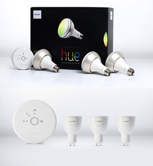 
	Цена: 200 долара

	Philips Hue Personal Wireless Lightning свързва LED лампите с безжичния интернет и ви позволява да контролирате светлината през смартфон и таблет на Apple или Android. Още по-хубавото е, че крушките могат да преминават в различни нюанси на бялото и да пресъздават всички цветове от спектъра, така че да отговарят на настроението ви. Стандартният комплект включва три крушки и устройство за свързването им към интернет&nbsp;

	Снимка:&nbsp;http://www.meethue.com/
