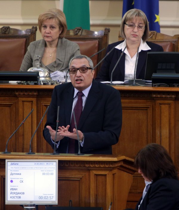 
	На снимката: съпредседателят на Синята коалиция Иван Костов.
