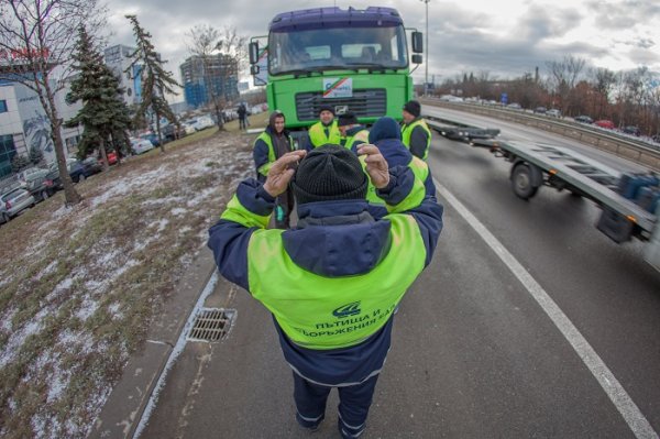 
	Строителни фирми на протест в София. Снимка: Димитър Кьосемарлиев, Investor Media Group&nbsp;
