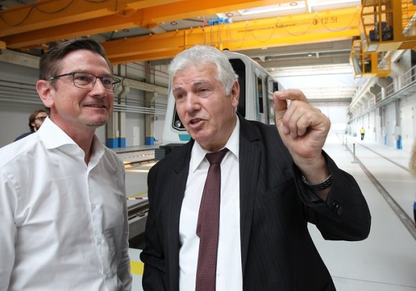 
	В София пристигна първият влак на Метрполитена, който ще се движи по третата линия на метрото.&nbsp;Снимка: Олег Попов, Investor Media Group
