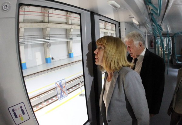 
	В София пристигна първият влак на Метрполитена, който ще се движи по третата линия на метрото.&nbsp;Снимка: Олег Попов, Investor Media Group
