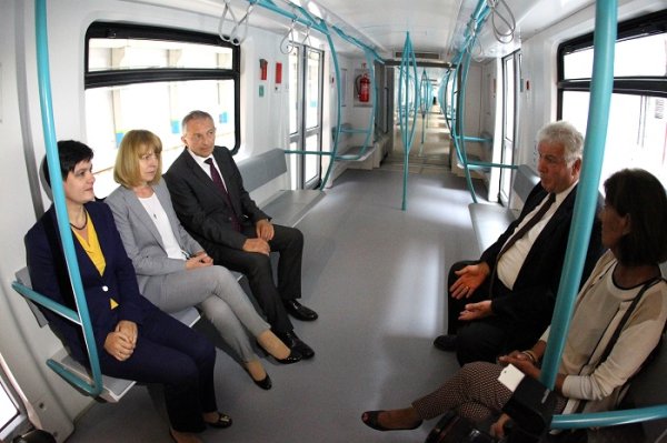 
	В София пристигна първият влак на Метрполитена, който ще се движи по третата линия на метрото.&nbsp;Снимка: Олег Попов, Investor Media Group
