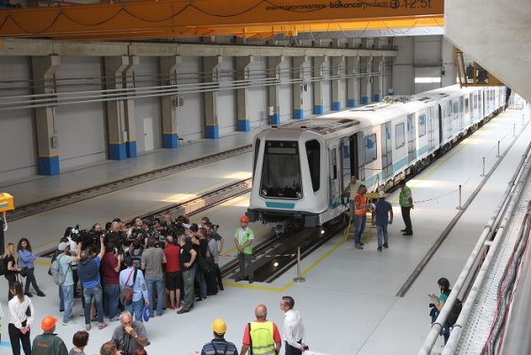 
	В София пристигна първият влак на Метрполитена, който ще се движи по третата линия на метрото.&nbsp;Снимка: Олег Попов, Investor Media Group
