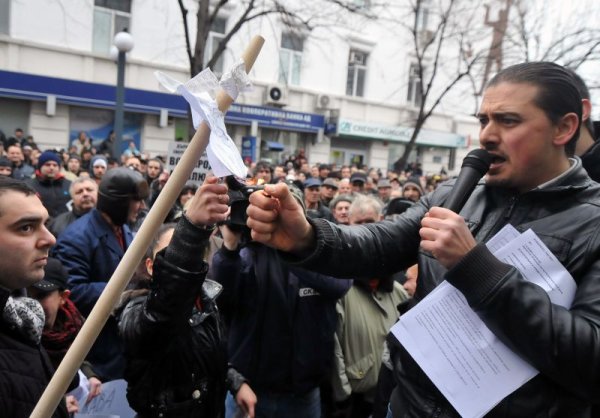 
	Протестите в Бургас. Снимка: БТА
