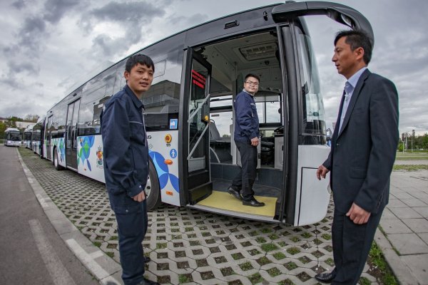 
	В София вече се движат 22 нови автобуса Yutong на природен газ.&nbsp;Снимка: Димитър Кьосемарлиев, Investor Media Group
