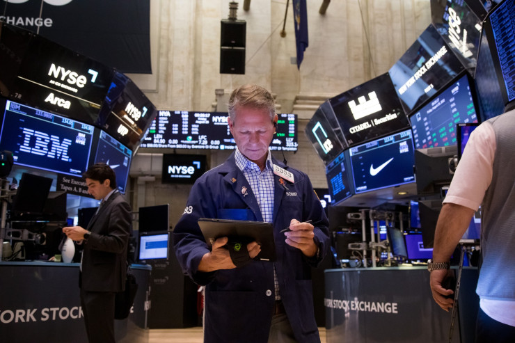 Търговия на пода на борсата в Ню Йорк. Снимка: Bloomberg LP