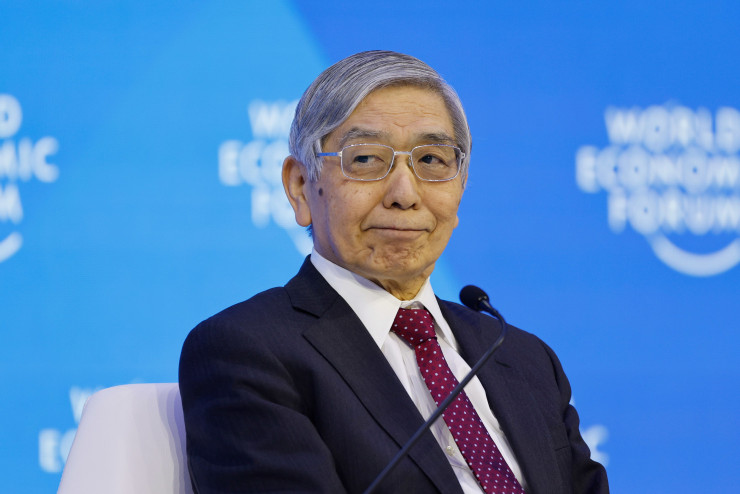 Харухико Курода, управител на ЯЦБ. Снимка: Stefan Wermuth/Bloomberg