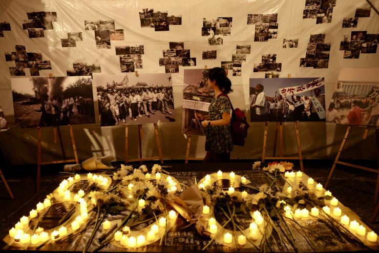 В Тайпе бе отбелязана годишнината. Снимка: EPA/RITCHIE B. TONGO