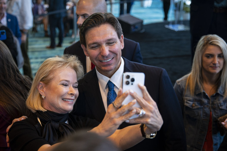 Рон Десантис е смятан за най-големия конкурент на Тръмп сред републиканците. Снимка: Bloomberg