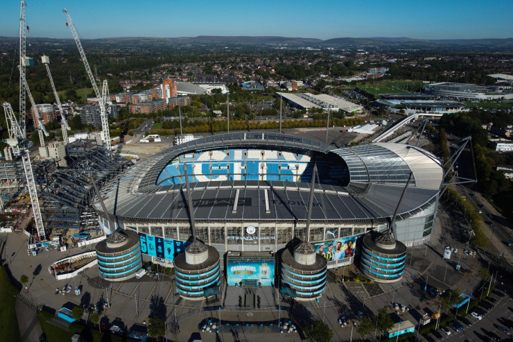 Стадионът на Манчестър Сити Etihad Stadium. Снимка: БГНЕС/EPA/ADAM VAUGHAN