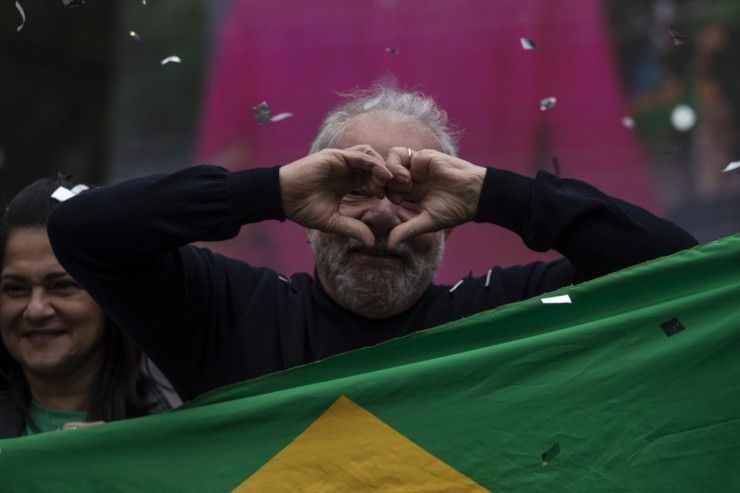 Лула по време на свое събитие през август в Сао Пауло. Снимка: Victor Moriyama/Bloomberg