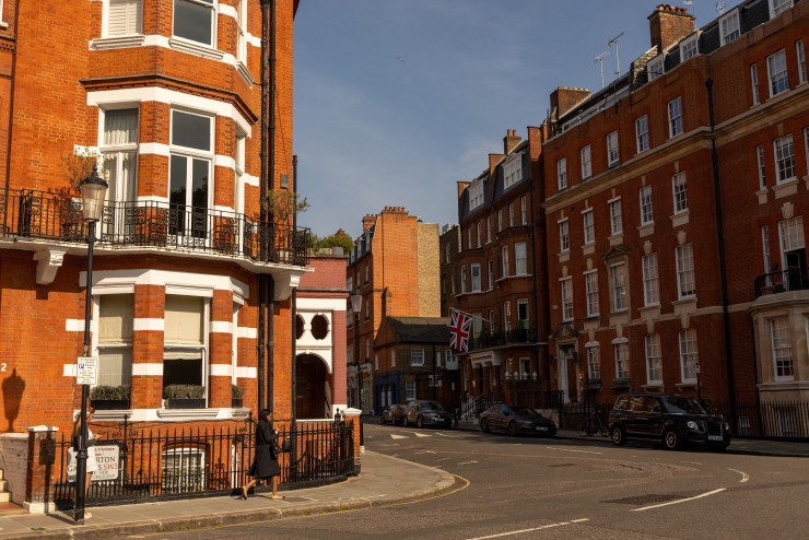 Жилищни имоти в кварталите Кенсингтън и Челси в Лондон. Снимка: Jason Alden/Bloomberg
