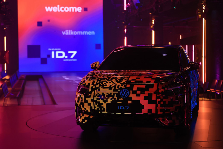 Електрическият седан на VW ID.7. Снимка: Bloomberg L.P.