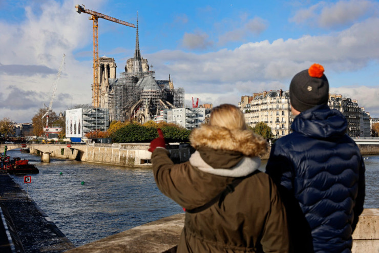 „Нотр Дам“ две седмици преди откриването. Снимка: Chesnot/Getty Images
