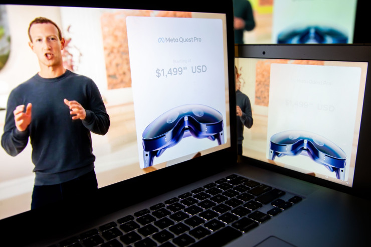 Зукърбърг по време на събитието за виртуална реалност на Meta. Снимка: Bloomberg