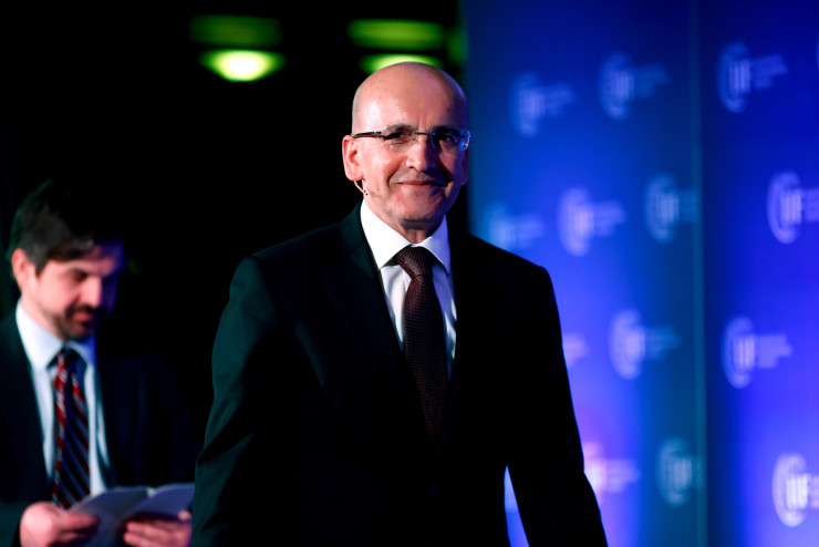 Мехмет Шимшек на IIF Global Outlook Forum във Вашингтон през април. Снимка: Джулия Никинсън/Bloomberg LP