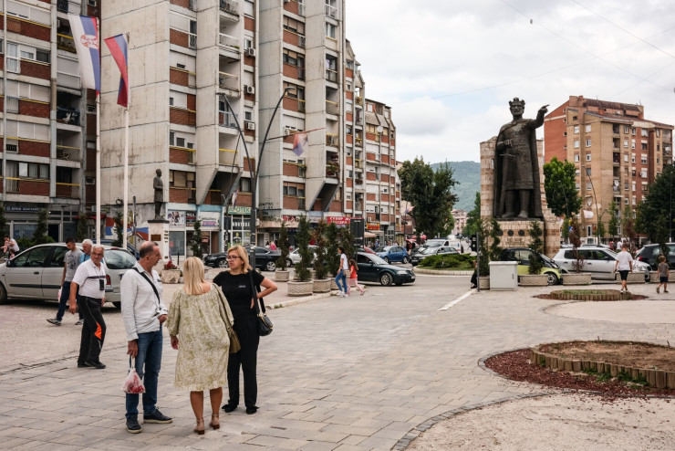 Северна Митровица, където живеят етническите сърби. Снимка: Ben Kilb/Bloomberg