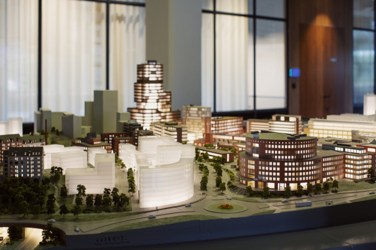 Модел на проекта на Atrium Ljungberg. Снимка: Ерика Гердемарк/Bloomberg