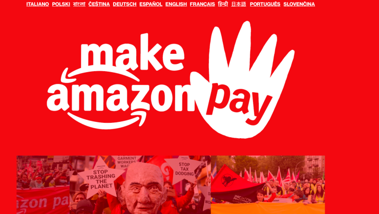 "Накарайте Amazon да плати" - това е името на международната стачна кампания. Снимка: Investor.bg