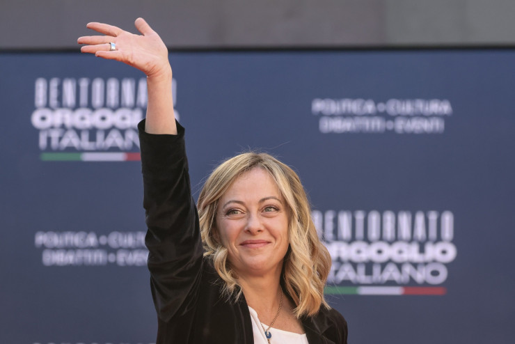 Джорджа Мелони по време на фестивала. Снимка: Bloomberg LP