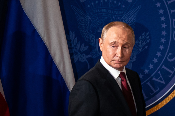 Руският президент Владимир Путин в Аляска, където се срещна с американския президент Доналд Тръмп на 15 август. Снимка: Bloomberg LP