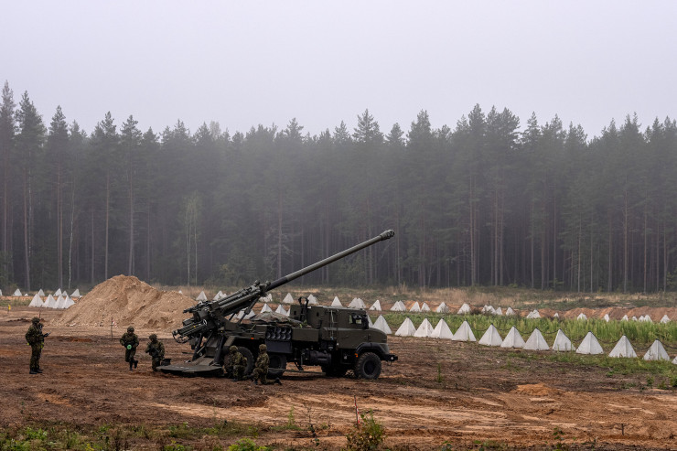 Естония провежда учения за отбранителна готовност във Вору през октомври. Снимка: Carl Court/Getty Images