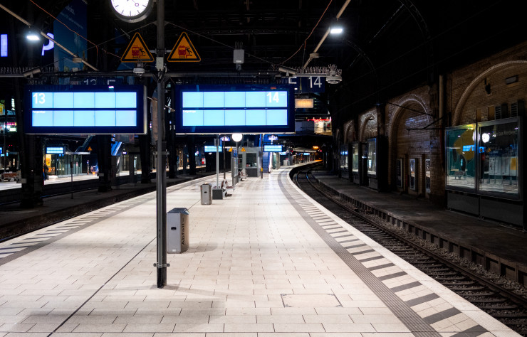 Германските жп служители стачкуваха отново. Снимка: DPA