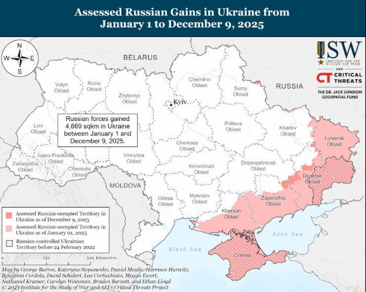 Придвижването на руската армия. Източник: Институт за изучаване на войната (ISW)