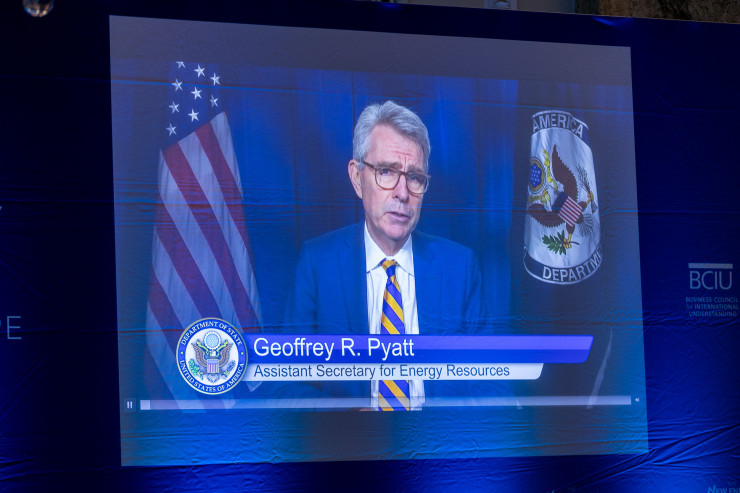 Видеообръщение на Джефри Паят, помощник - държавен секретар по енергийните въпроси на САЩ. Снимка: Built.bg