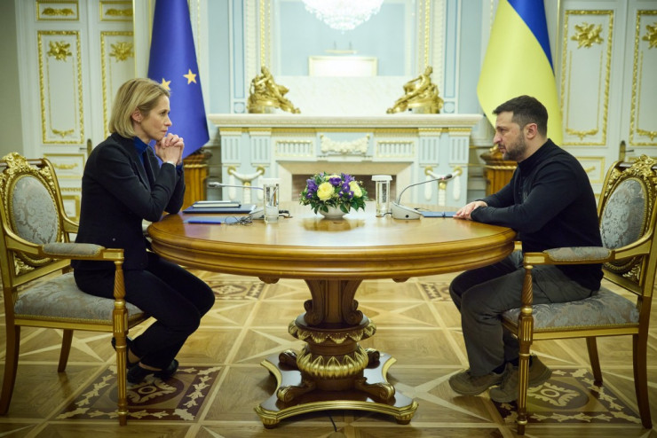 Кая Калас и Володимир Зеленски. Снимка: President.gov.ua