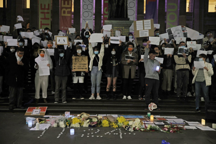 Протести в Шанхай. Снимка: Tamati Smith/Getty Images