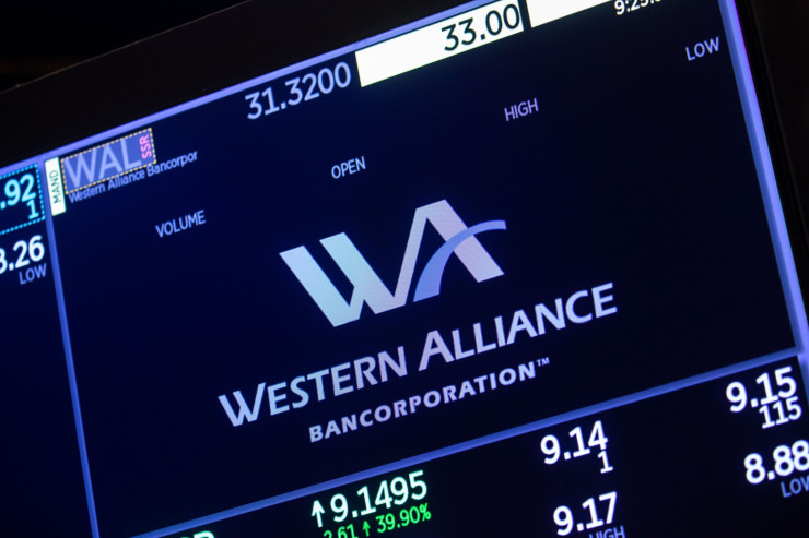 Акциите на Western Alliance се сринаха с 30% след края на търговската сесия. Снимка: Michael Nagle/Bloomberg се