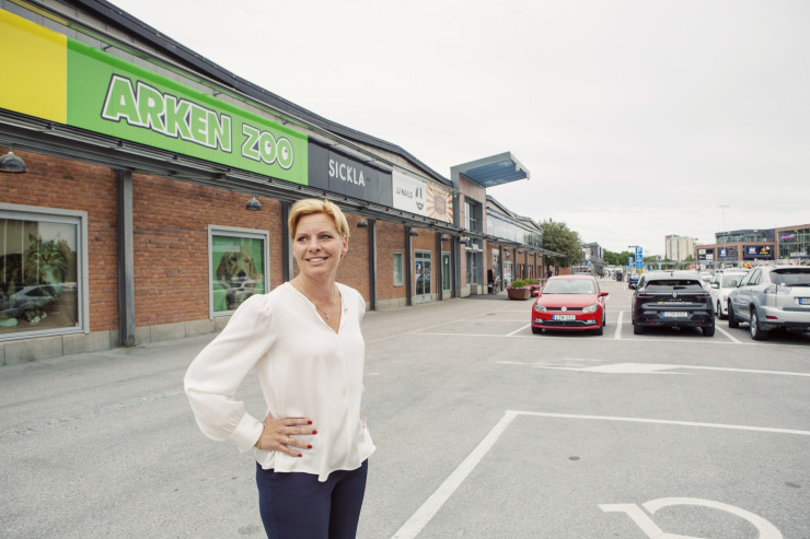 Аника Аняш на строителния обект в Сикла, близо до Стокхолм. Снимка: Ерика Гердемарк/Bloomberg