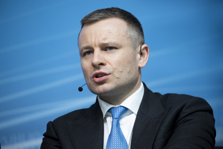 Украинският министър на финансите Сергий Марченко. EPA/MICHAEL REYNOLDS