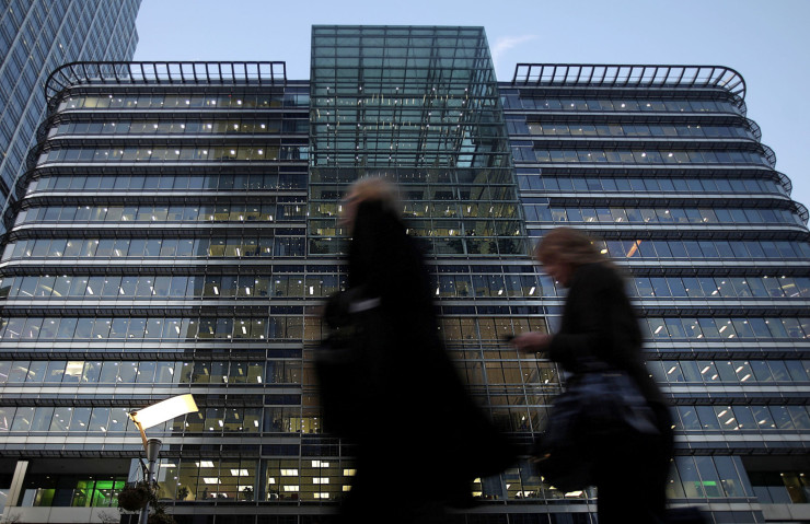 Canada Square в Canary Wharf, Лондон. Снимка: Мат Лойд/Bloomberg