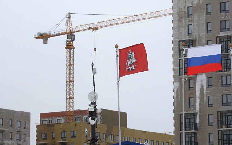 Строеж в едно от московските предградия. Снимка: ЕРА