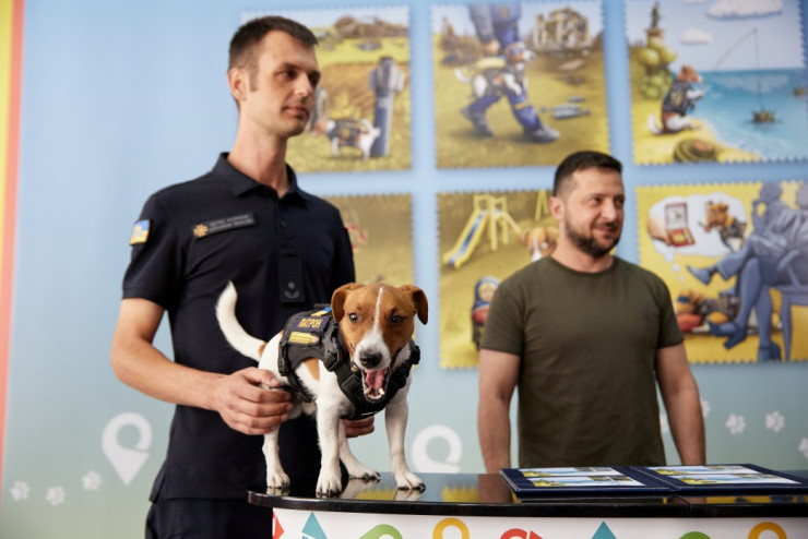 Кучето Патрон. Снимка: President.gov.ua