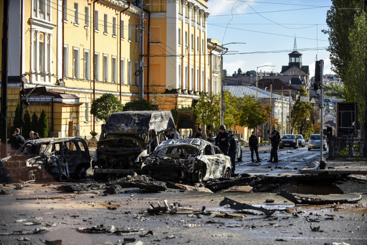 Последици от атаката над Киев. Снимка: ЕРА