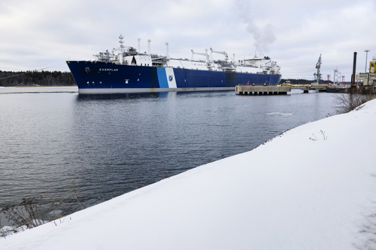 LNG кораб пристига във Финландия. Снимка: Roni Rekomaa/Bloomberg