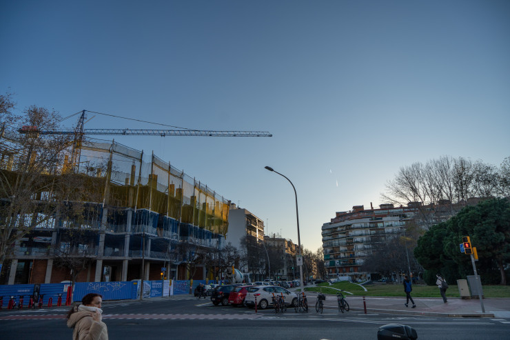 Строителство в жилищен квартал в Барселона. Снимка: Manaure Quintero/Bloomberg