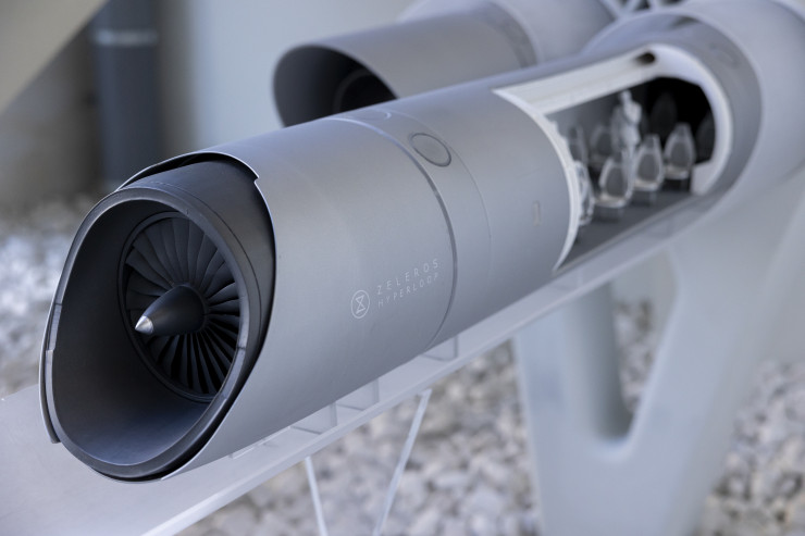 Как би изглеждал един тунел и hyperloop влак. Снимка: EIT